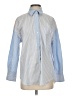 Zara Color Block Blue Long Sleeve Button-Down Shirt Size S - photo 1
