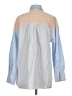Zara Color Block Blue Long Sleeve Button-Down Shirt Size S - photo 2