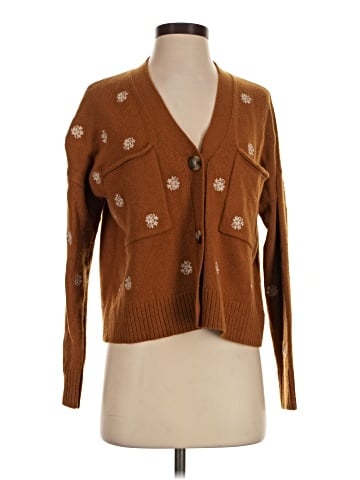 Madewell Flower-Embroidered Upton Cardigan Sweater (view 1)