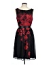 Connected Apparel 100% Polyester Graphic Black Cocktail Dress Size 10 - photo 1
