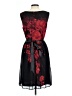 Connected Apparel 100% Polyester Graphic Black Cocktail Dress Size 10 - photo 2