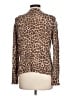 Talbots Animal Print Brown Silk Cardigan Size L - photo 2