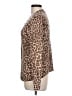 Talbots Animal Print Brown Silk Cardigan Size L - photo 5