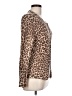 Talbots Animal Print Brown Silk Cardigan Size L - photo 4
