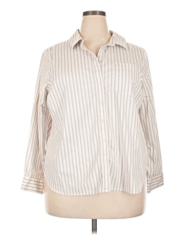Lands' End 3/4 Sleeve Button-Down Shirt (view 1)