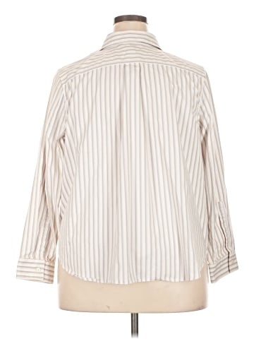 Lands' End 3/4 Sleeve Button-Down Shirt (view 2)