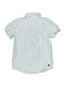 Tea 100% Cotton Stripes Blue Short Sleeve Button-Down Shirt Size 10 - photo 2