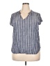 dip 100% Rayon Gray Short Sleeve Blouse Size XXL - photo 1