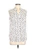 Van Heusen 100% Polyester Polka Dots White Sleeveless Blouse Size M - photo 1