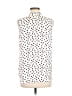 Van Heusen 100% Polyester Polka Dots White Sleeveless Blouse Size M - photo 2