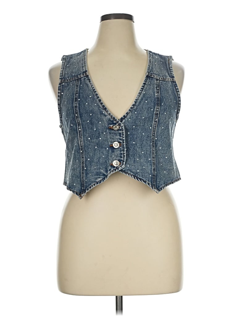 Pre-owned Ci Sono Denim Vest In Blue