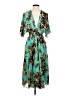 ASOS 100% Polyester Paisley Teal Cocktail Dress Size 4 - photo 1