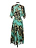 ASOS 100% Polyester Paisley Teal Cocktail Dress Size 4 - photo 2