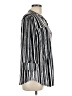 Cocomo Stripes Silver 3/4 Sleeve Blouse Size L - photo 4