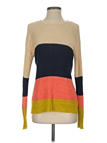 Hem & Thread Pullover Sweater (view 1)