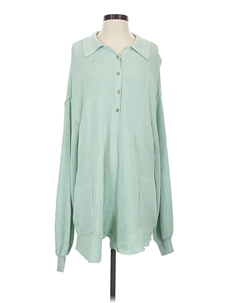 Pre-owned Fp Beach Pullover Sweater In Green
