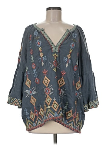 Johnny Was 3/4 Sleeve Blouse (view 1)