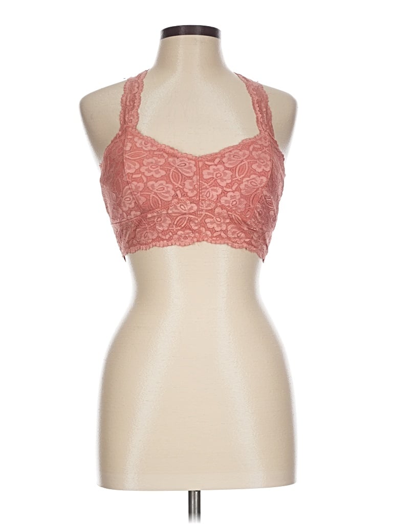 Pre-owned Easel Sleeveless Top Orange Halter Neckline Tops