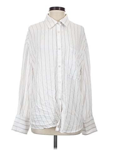 American Eagle Outfitters Long Sleeve Button-Down Shirt (view 1)
