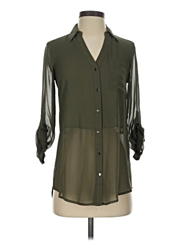 Candie's 3/4 Sleeve Button-Down Shirt (view 1)