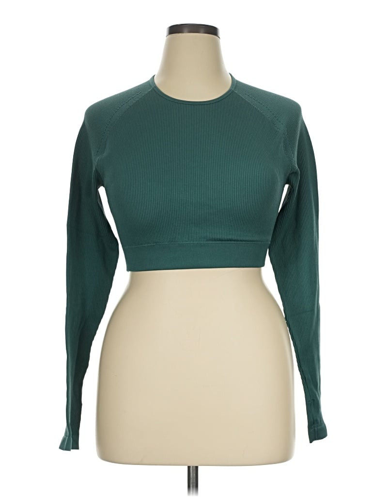 Pre-owned Halara Active T-shirt In Green