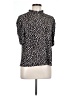 CeCe Black Short Sleeve Turtleneck Size L - photo 1