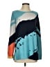 Nic + Zoe Color Block Blue Pullover Sweater Size S - photo 1