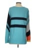 Nic + Zoe Color Block Blue Pullover Sweater Size S - photo 2