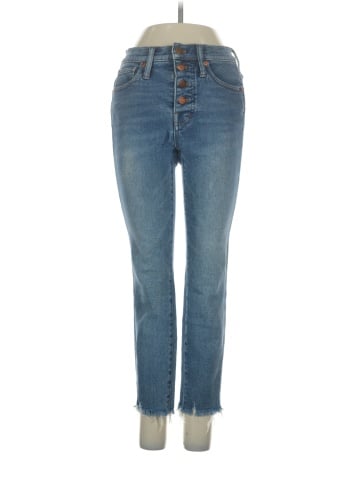 Madewell Petite 10" High-Rise Skinny Jeans in Cordova Wash: Button-Front Edition (view 1)