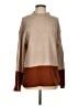 Fab'rik Color Block Tan Turtleneck Sweater Size S - photo 1