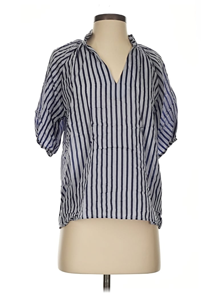 Pre-owned Thml Short Sleeve Blouse In Blue