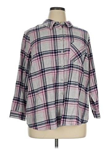 Catherines Long Sleeve Button-Down Shirt (view 1)