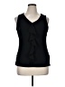 Talbots 100% Recycled Polyester Black Sleeveless Blouse Size 14 - photo 1