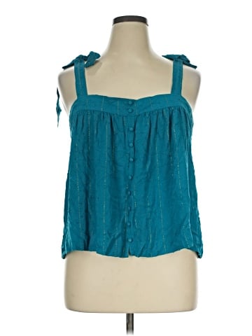 Rose + Olive Sleeveless Blouse (view 1)
