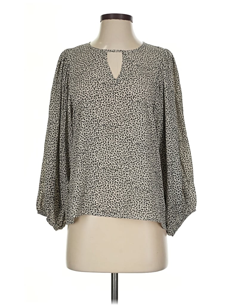 Pre-owned Weekend 3/4 Sleeve Blouse In Gray