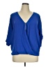 Venus 100% Polyester Blue 3/4 Sleeve Blouse Size XL - photo 1