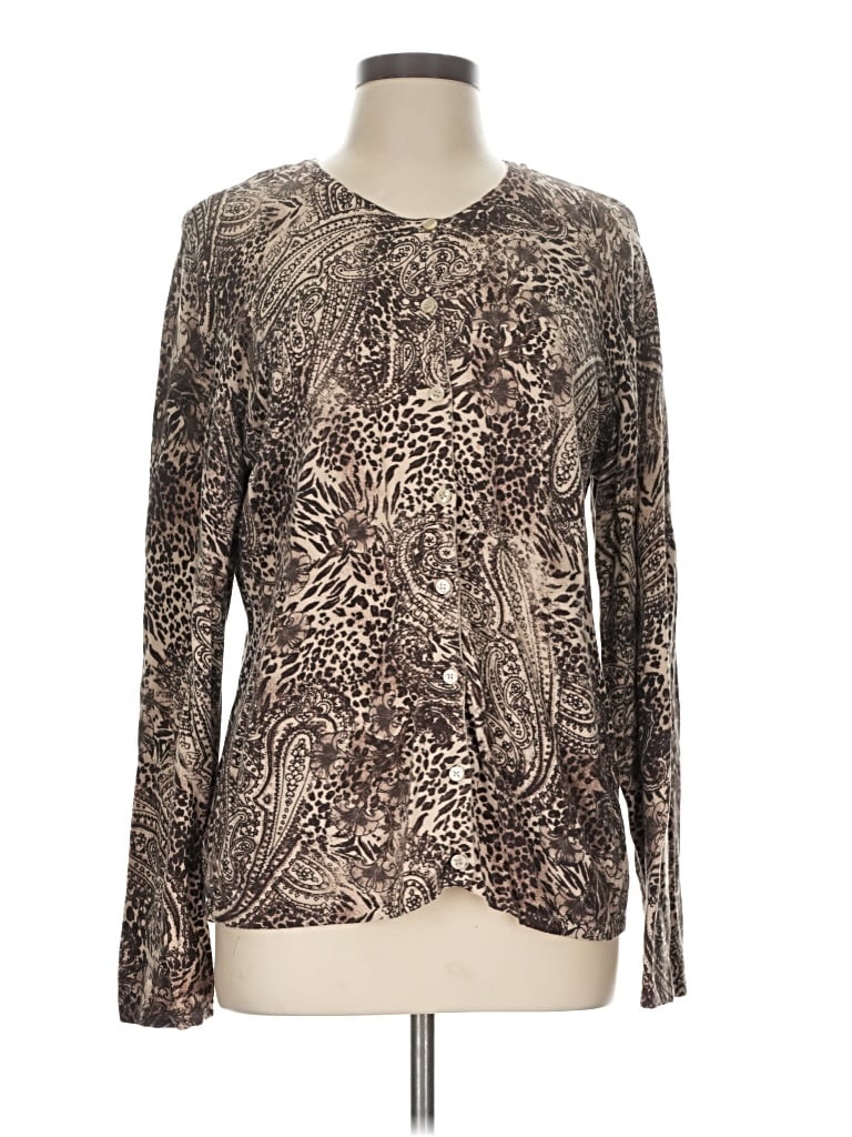Pre-owned Karen Scott Pullover Sweater In Brown