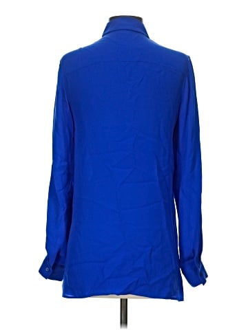 Theory Long Sleeve Silk Top (view 2)