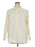 Talbots Outlet Polka Dots Yellow Long Sleeve Button-Down Shirt Size 2X - photo 1