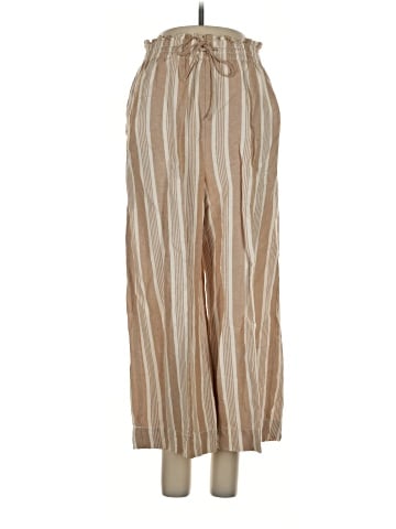 Madewell Smocked Huston Pull-On Crop Pants in Stripe (view 1)