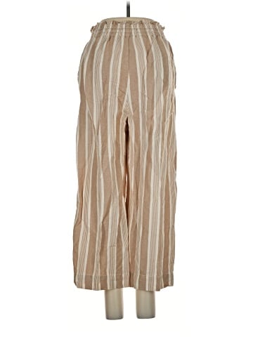Madewell Smocked Huston Pull-On Crop Pants in Stripe (view 2)