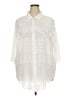 Solitaire White 3/4 Sleeve Button-Down Shirt Size 2X - photo 1