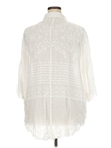 Solitaire 3/4 Sleeve Button-Down Shirt (view 2)