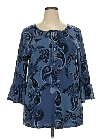 JM Collection 3/4 Sleeve Blouse (view 1)