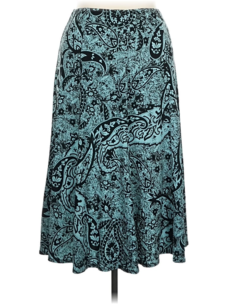 Pre-owned Perceptions Casual Skirt In Teal