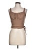 Audrey 3+1 Brown Sleeveless Top Size L - photo 1