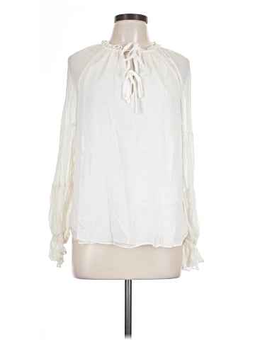 Cinq à Sept Long Sleeve Silk Top (view 1)
