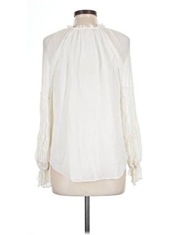 Cinq à Sept Long Sleeve Silk Top (view 2)