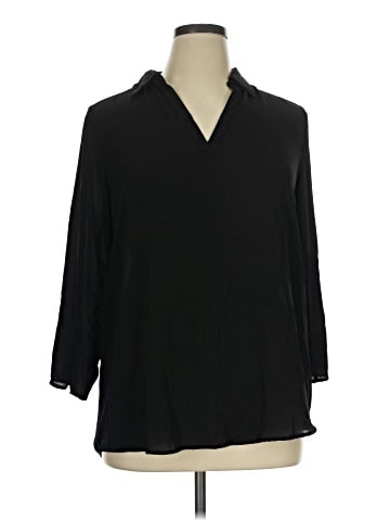 Joan Vass New York 3/4 Sleeve Blouse (view 1)