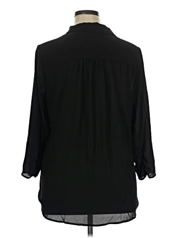 Joan Vass New York 3/4 Sleeve Blouse (view 2)
